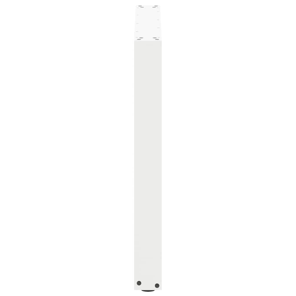 Spisebordben U-formet 3 stk hvit 80x(72-73) cm stål