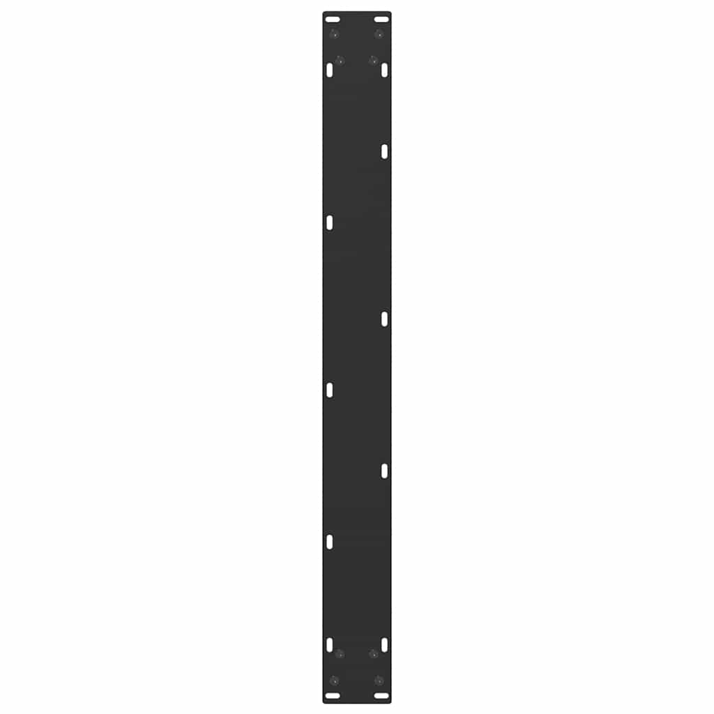 Spisebordben U-formet 3 stk svart 90 x (72-73) cm stål