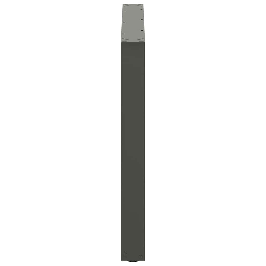 Spisebordben U-formet 3 Stk antrasitt 100x(72-73) cm stål
