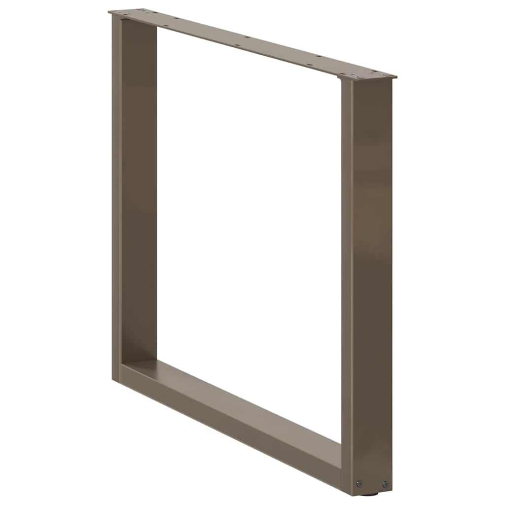 Spisebordben U-formet 3 stk naturstål 100x(72-73) cm stål