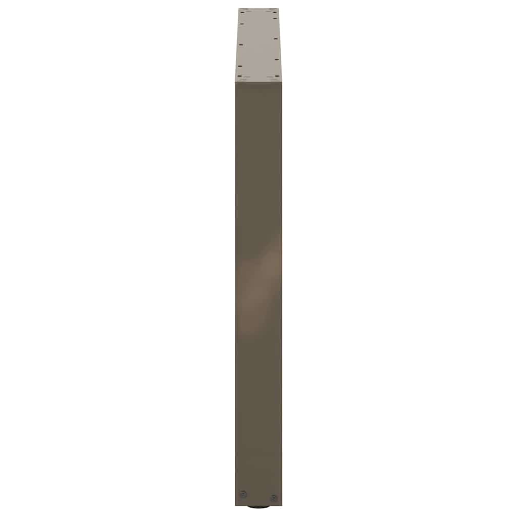 Spisebordben U-formet 3 stk naturstål 100x(72-73) cm stål
