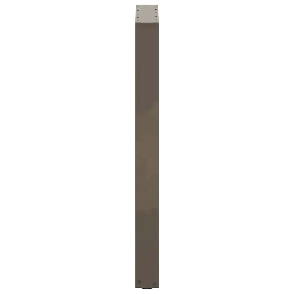 Barbordben U-formet 2 stk naturstål 40x(90-91) cm stål