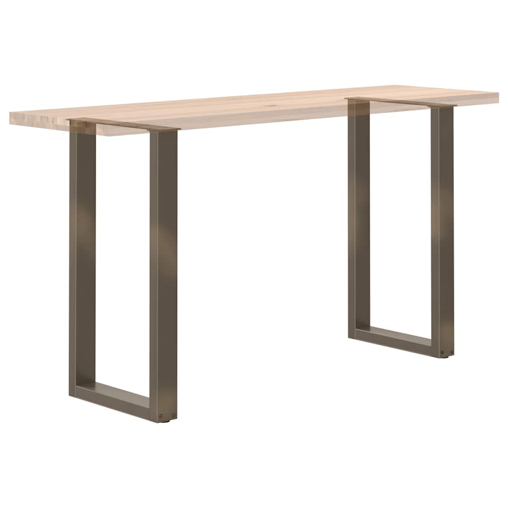 Barbordben U-formet 2 stk naturstål 40x(90-91) cm stål