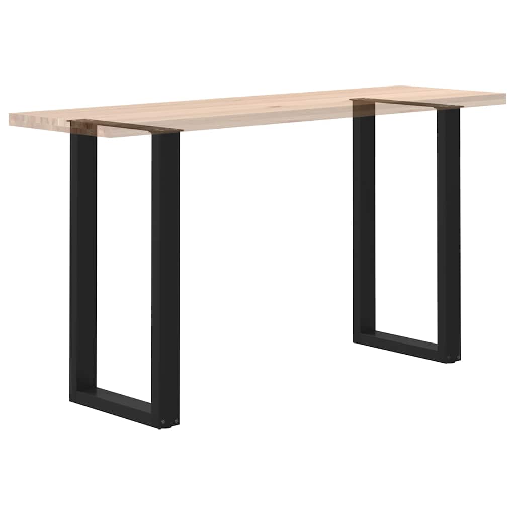 Barbordben U-formet 2 stk svart 50x(90-91) cm stål