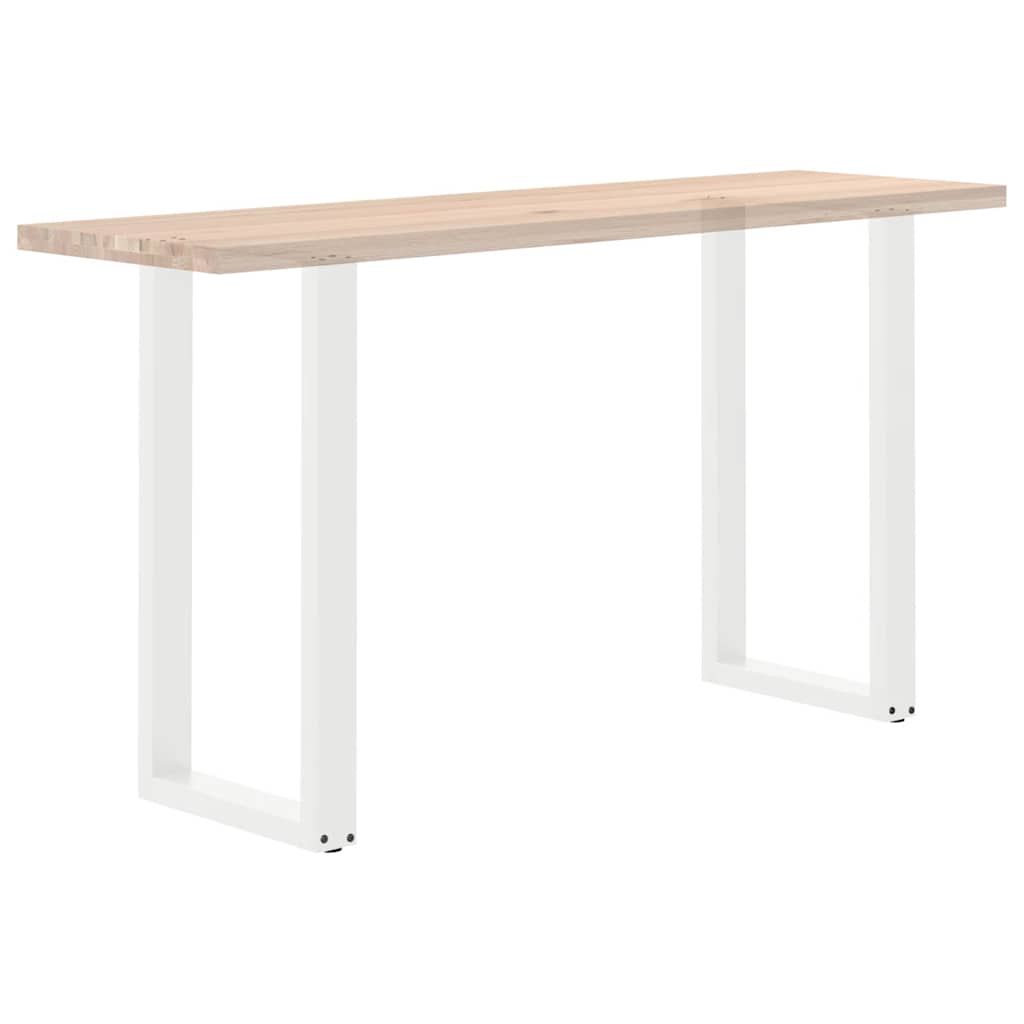 Barbordben U-formet 2 stk hvit 50x(90-91) cm stål