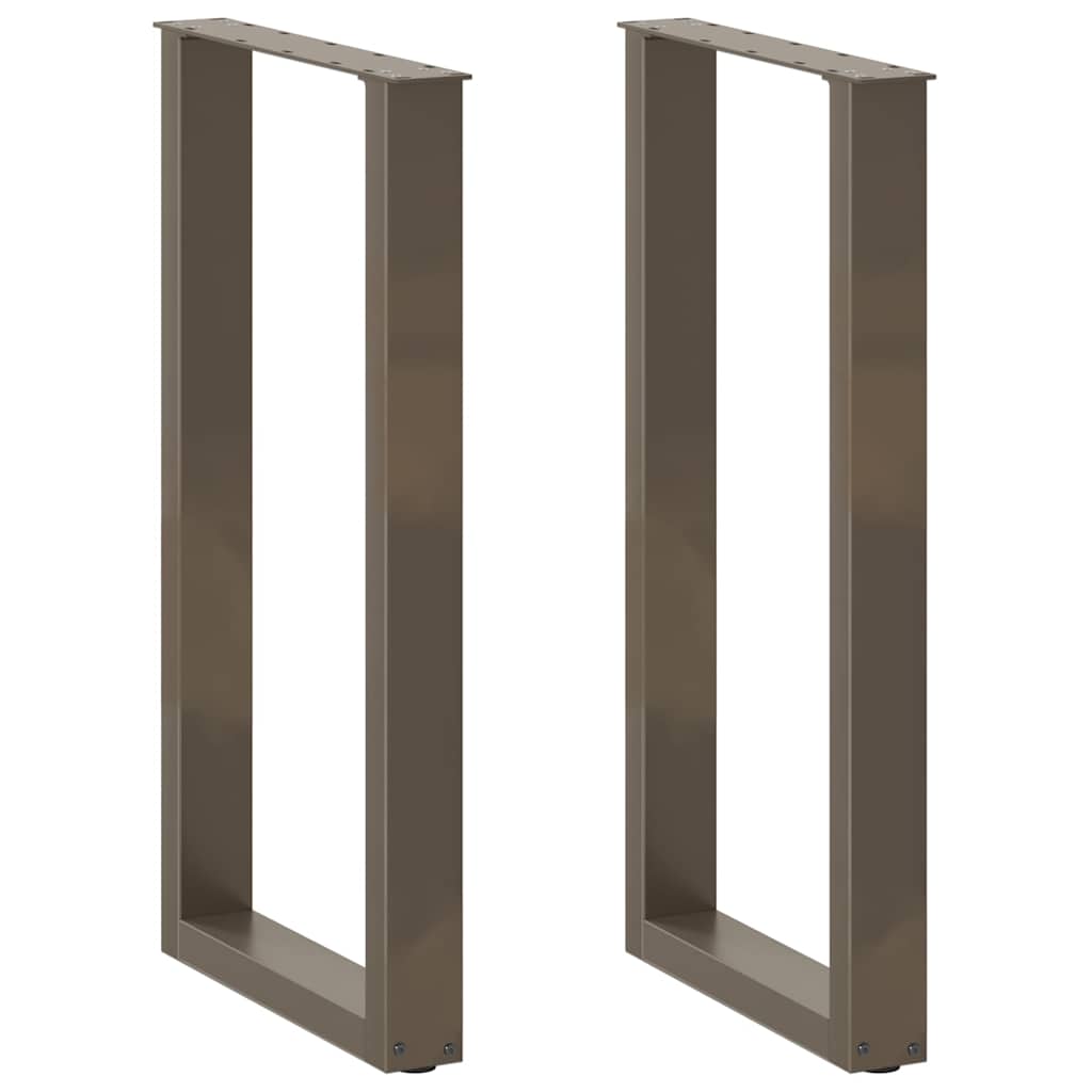 Barbordben U-formet 2 stk naturstål 50x(90-91) cm stål