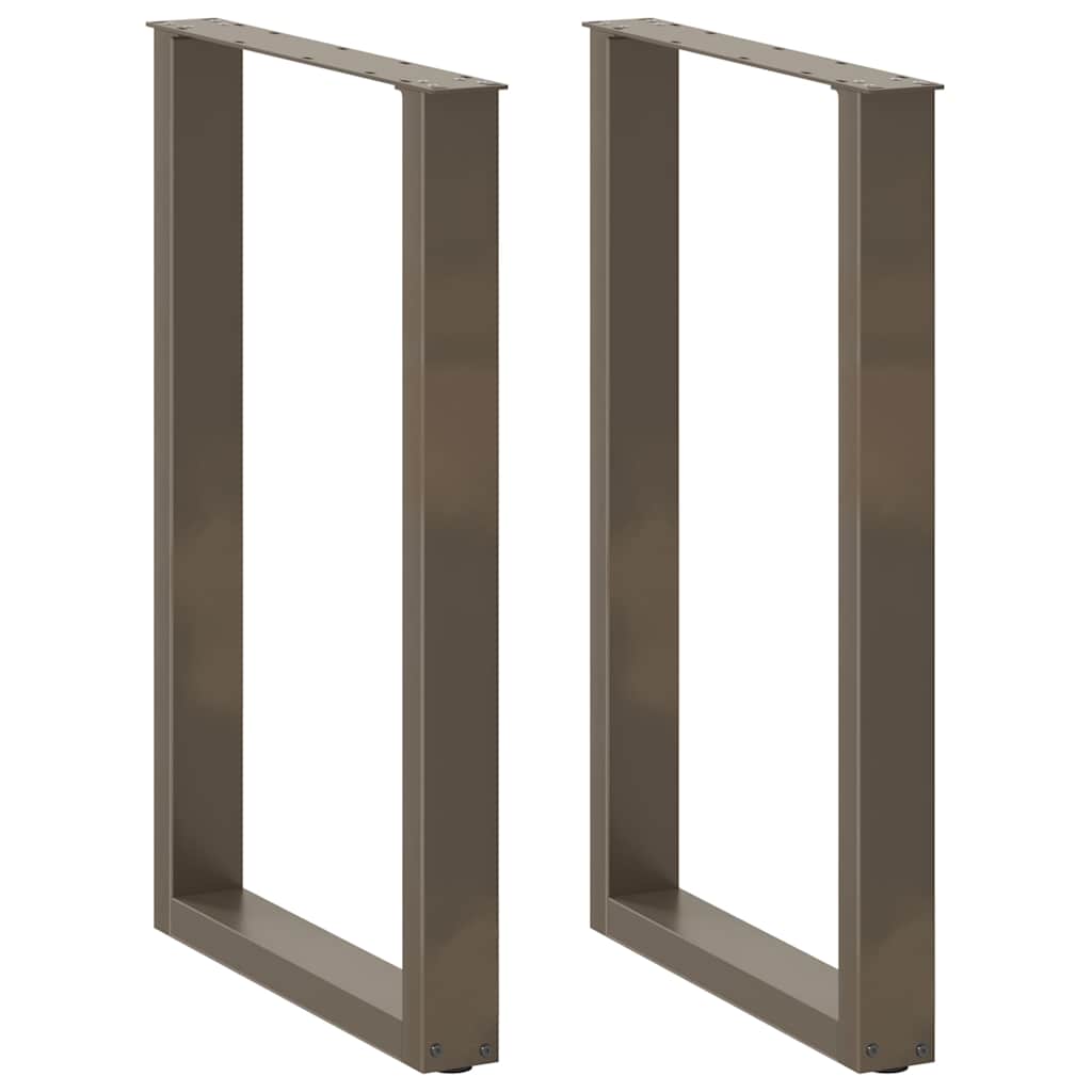 Barbordben U-formet 2 stk naturstål 60x(90-91) cm stål