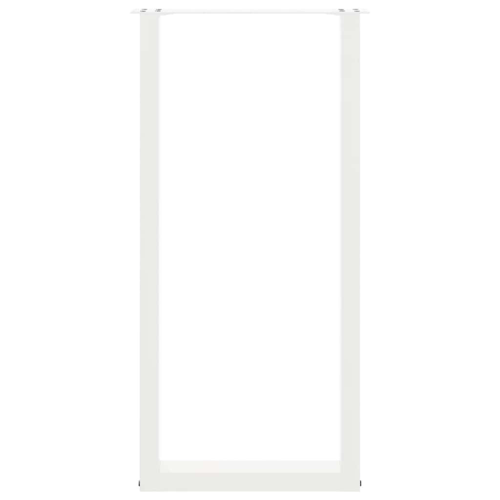 Barbordben U-formet 2 stk hvit 40x(100-101) cm stål