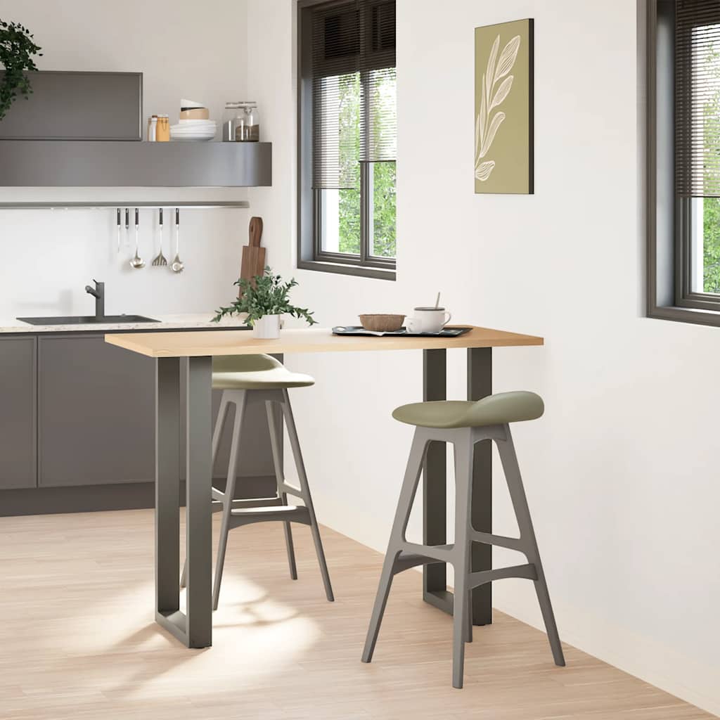 Barbordben U-formet 2 stk antrasitt 40x(100-101) cm stål