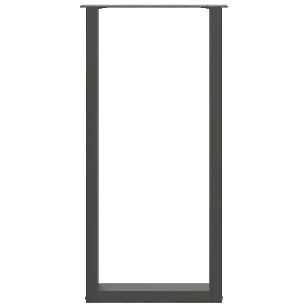 Barbordben U-formet 2 stk antrasitt 40x(100-101) cm stål