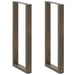 Barbordben U-formet 2 stk naturstål 40x(100-101) cm stål