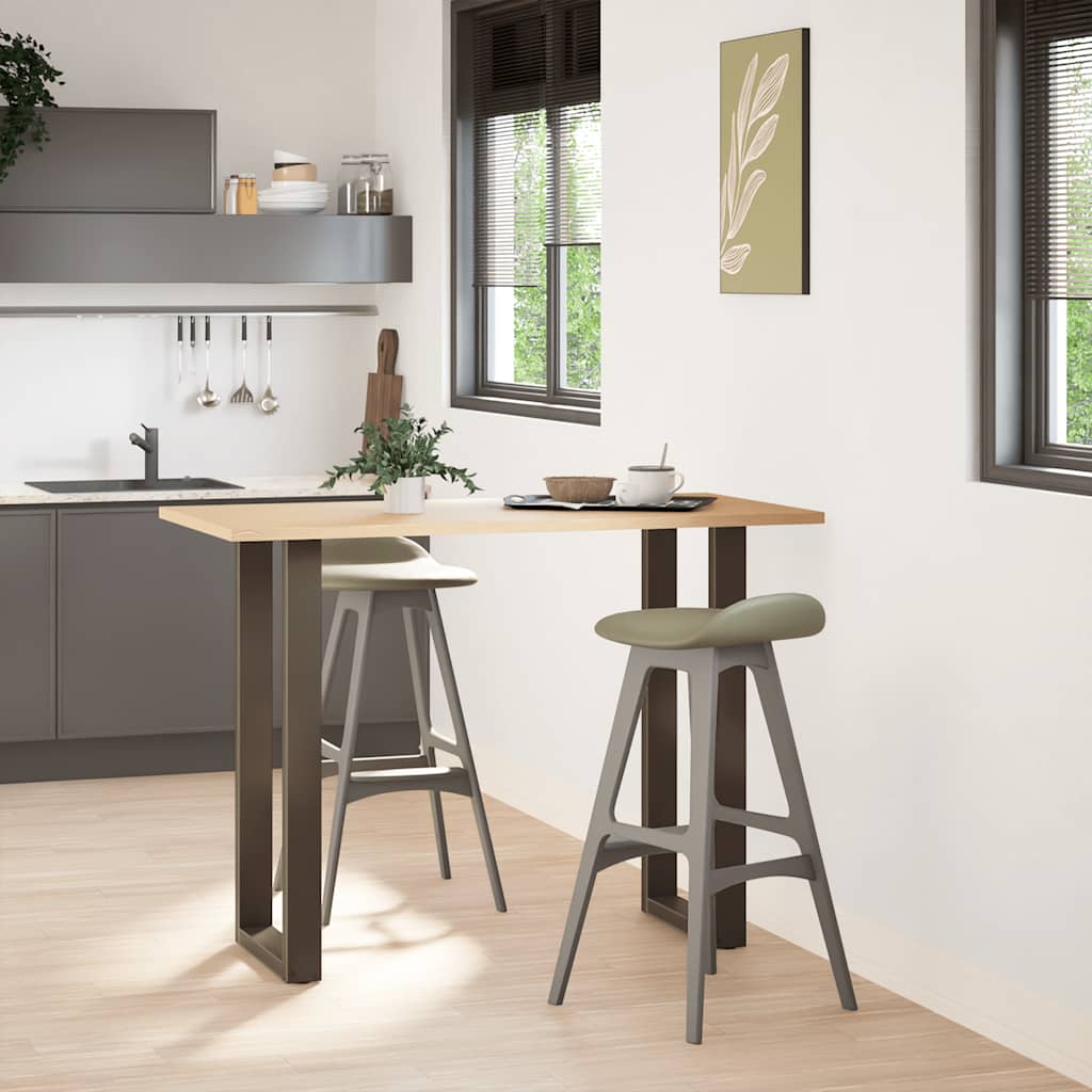 Barbordben U-formet 2 stk naturstål 40x(100-101) cm stål