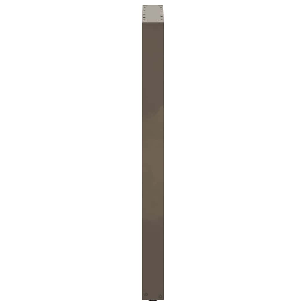 Barbordben U-formet 2 stk naturstål 40x(100-101) cm stål