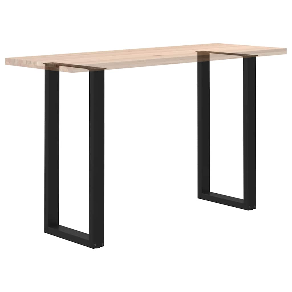 Barbordben U-formet 2 stk svart 50x(100-101) cm stål