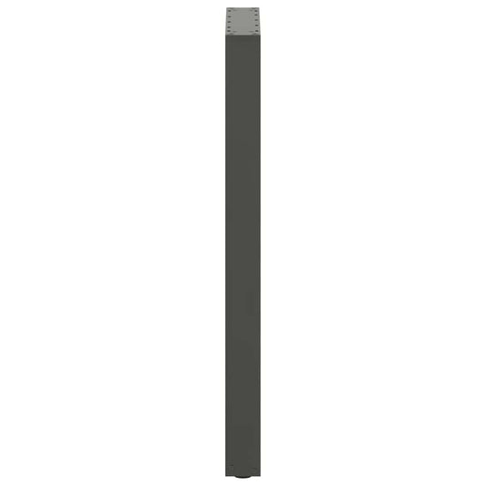 Barbordben U-formet 2 stk antrasitt 50x(100-101) cm stål