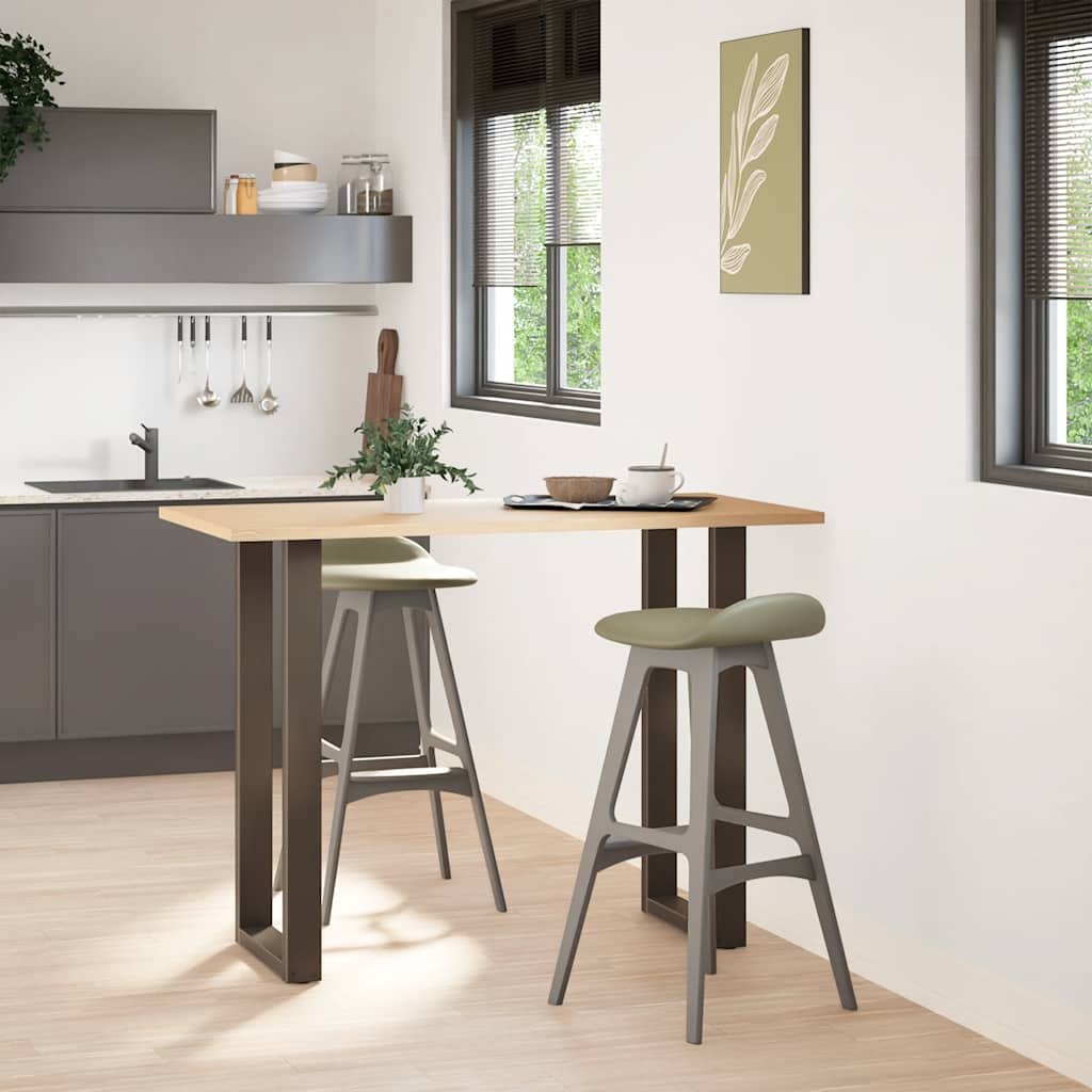 Barbordben U-formet 2 stk naturstål 50x(100-101) cm stål