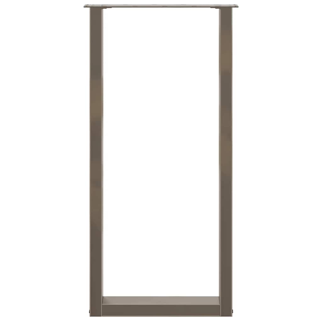 Barbordben U-formet 2 stk naturstål 50x(100-101) cm stål