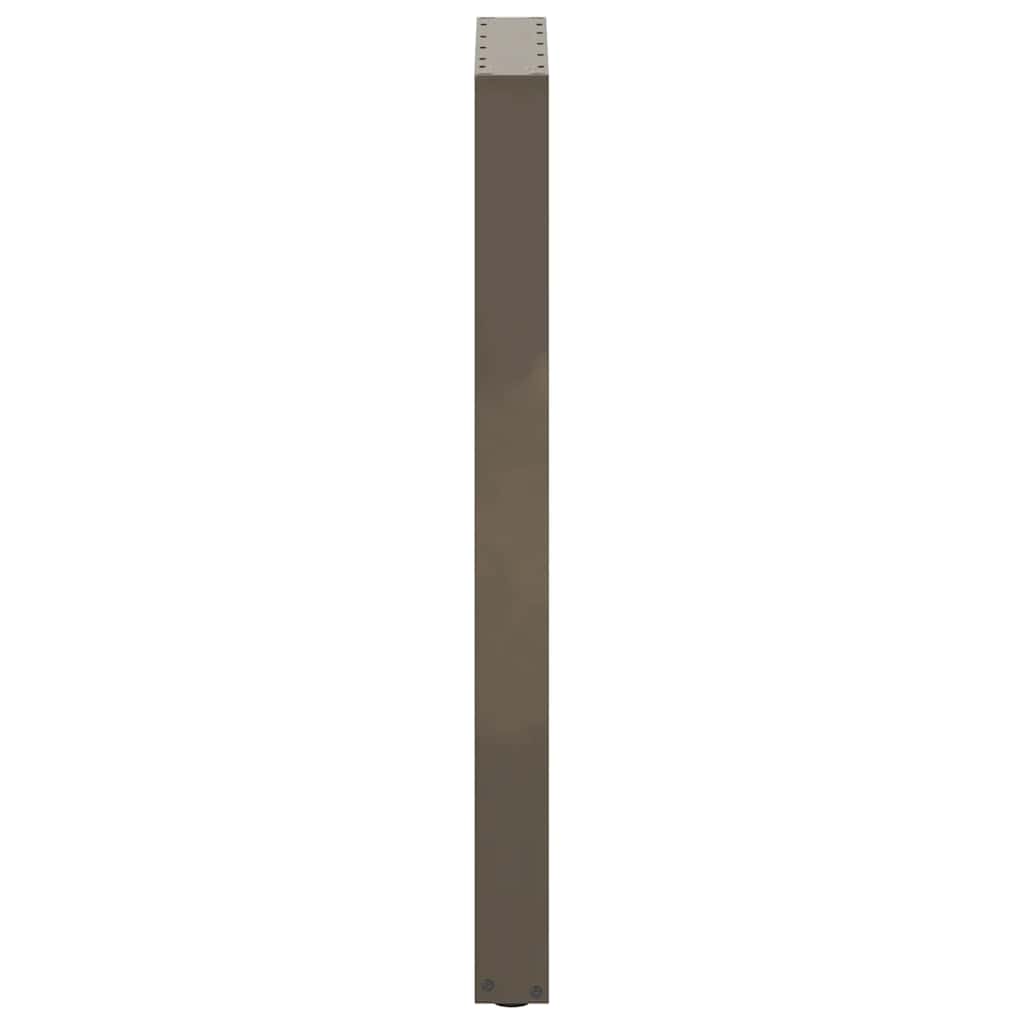 Barbordben U-formet 2 stk naturstål 50x(100-101) cm stål