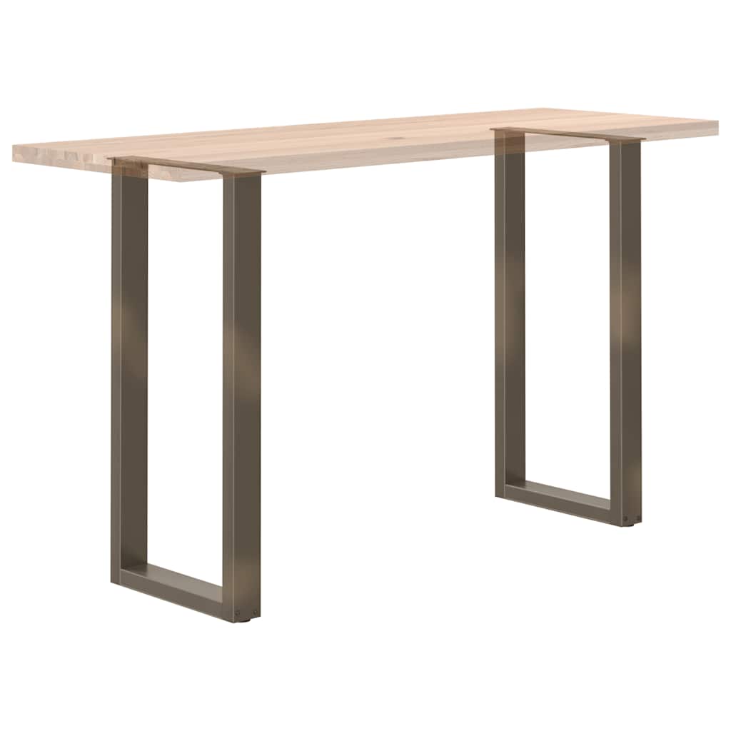 Barbordben U-formet 2 stk naturstål 50x(100-101) cm stål