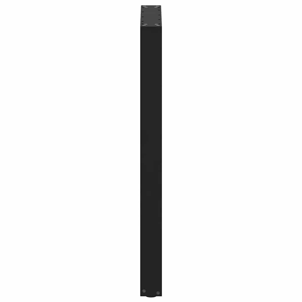 Barbordben U-formet 2 stk svart 60x(100-101) cm stål