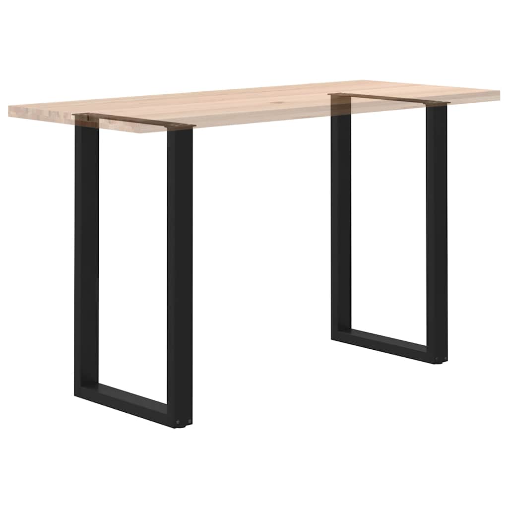 Barbordben U-formet 2 stk svart 60x(100-101) cm stål