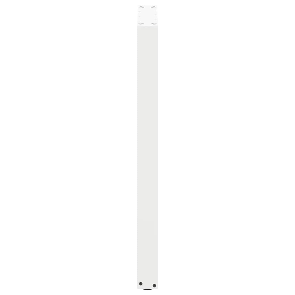 Barbordben U-formet 2 stk hvit 60x(100-101) cm stål