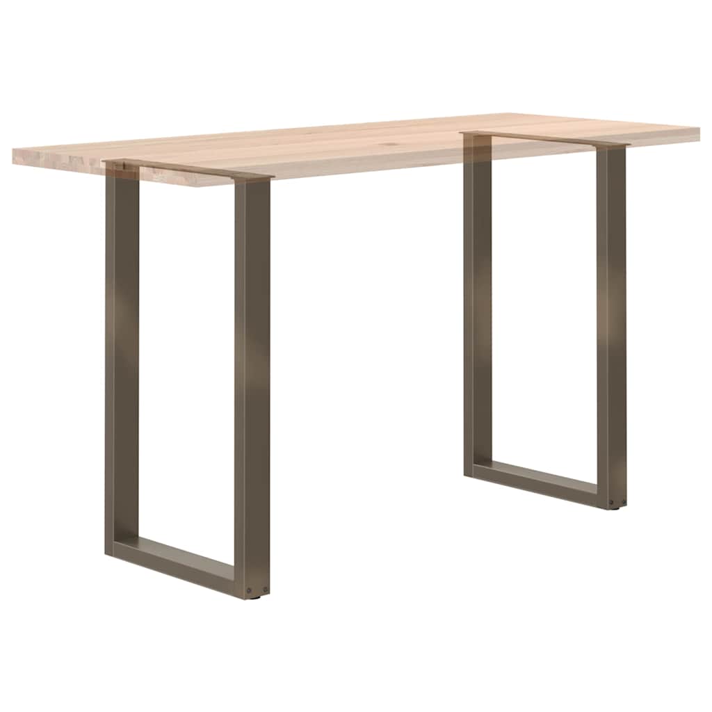 Barbordben U-formet 2 stk naturstål 60 x (100-101) cm stål