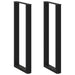 Barbordben U-formet 2 stk svart 40x(110-111) cm stål