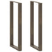 Barbordben U-formet 2 stk naturstål 40x(110-111) cm stål