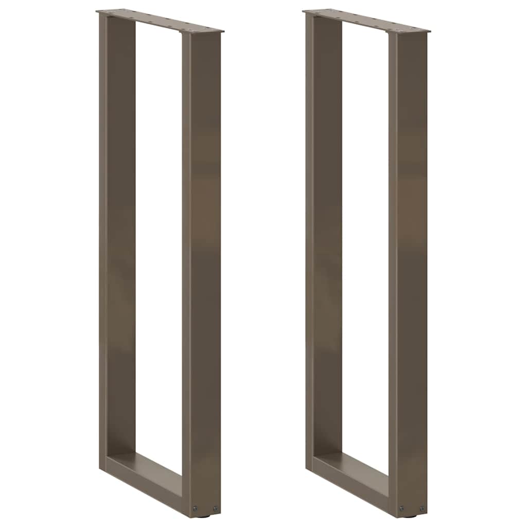 Barbordben U-formet 2 stk naturstål 40x(110-111) cm stål