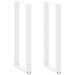 Barbordben U-formet 2 stk hvit 50x(110-111) cm stål