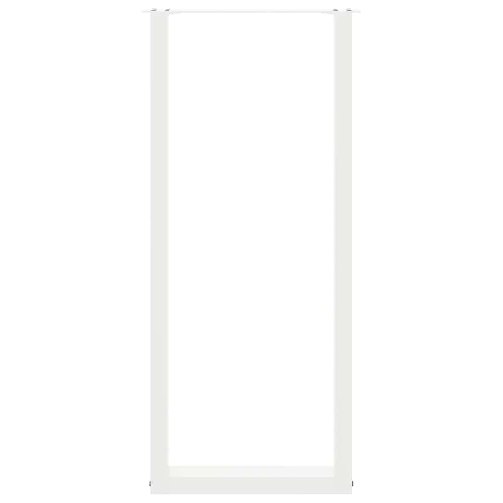 Barbordben U-formet 2 stk hvit 50x(110-111) cm stål