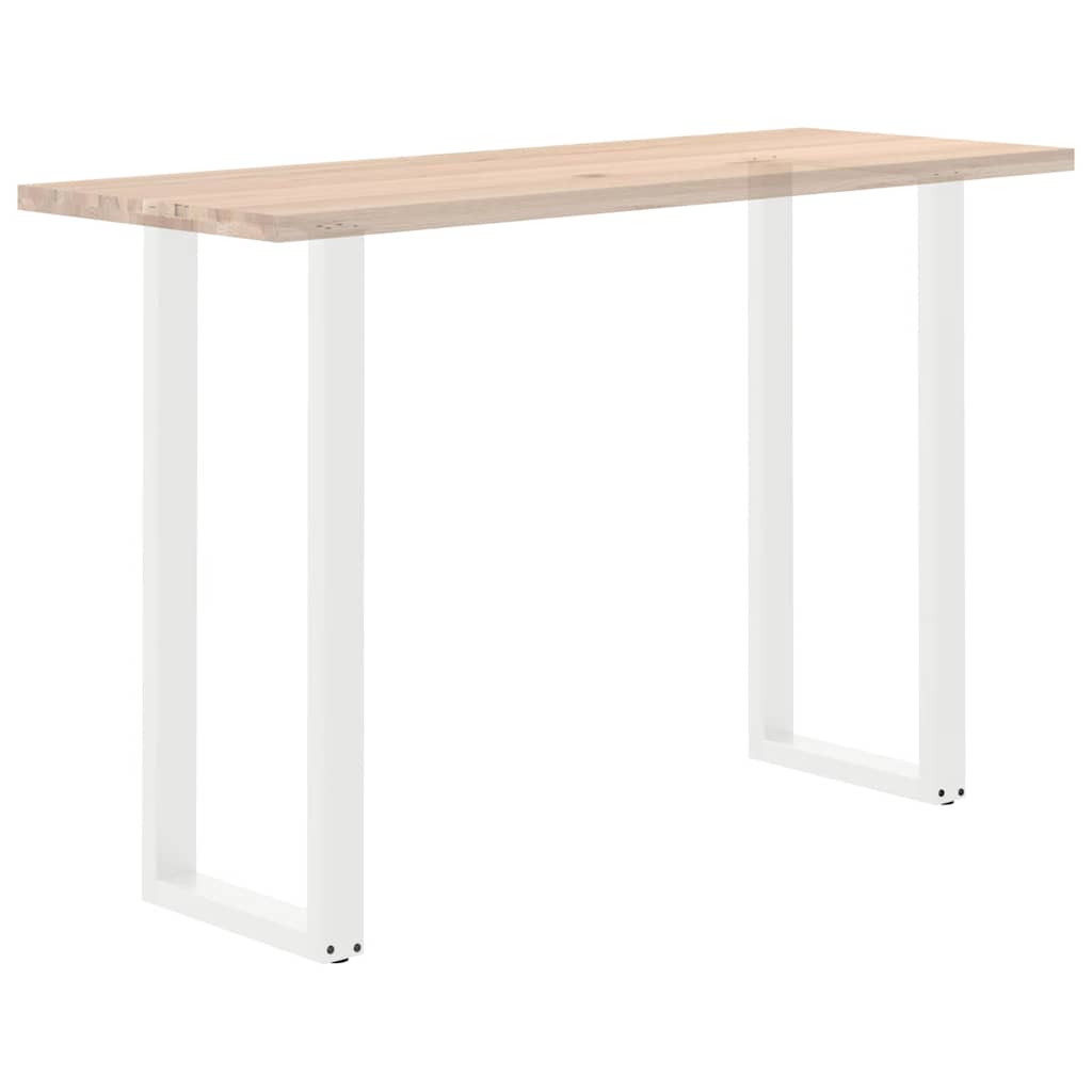 Barbordben U-formet 2 stk hvit 50x(110-111) cm stål