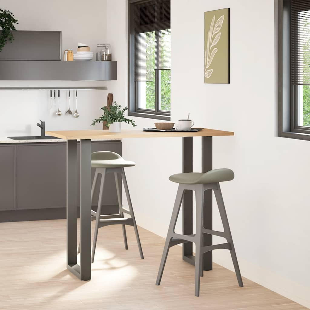 Barbordben U-formet 2 stk antrasitt 50x(110-111) cm stål