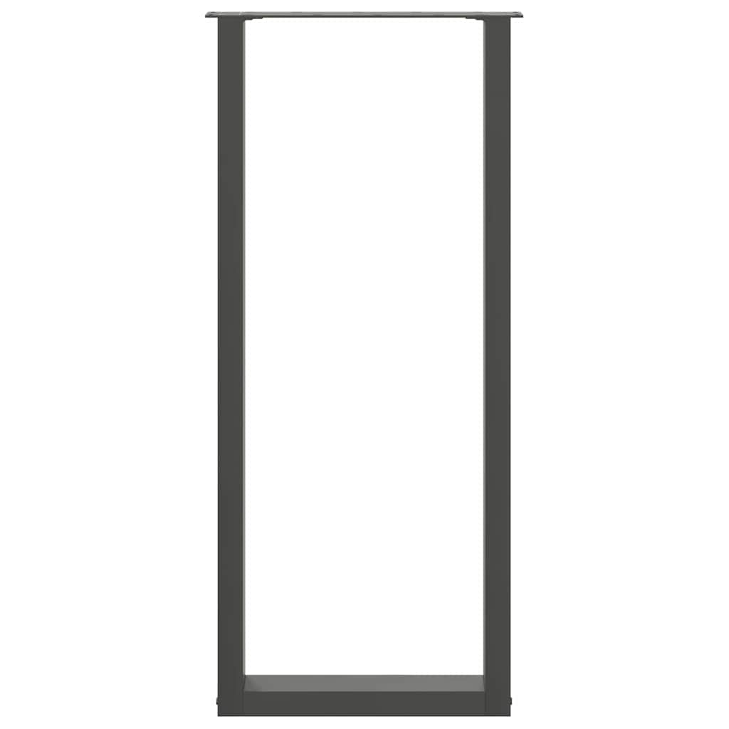 Barbordben U-formet 2 stk antrasitt 50x(110-111) cm stål