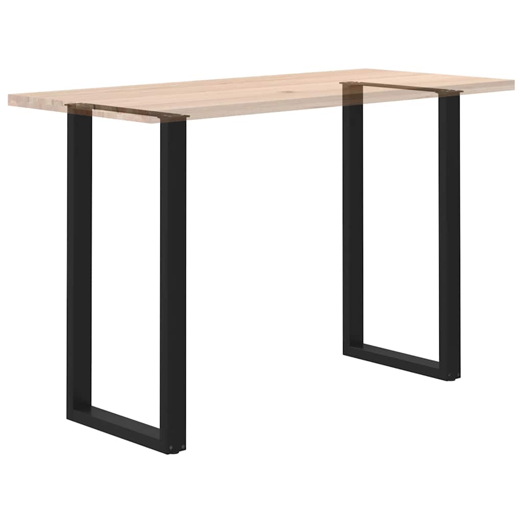 Barbordben U-formet 2 stk svart 60 x (110-111) cm stål
