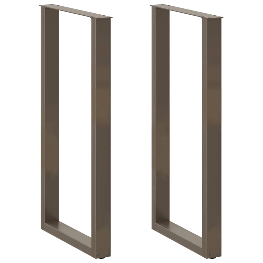 Barbordben U-formet 2 stk naturstål 60 x (110-111) cm stål
