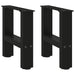 Salongbordben svart 2 stk 30x(30-31) cm stål