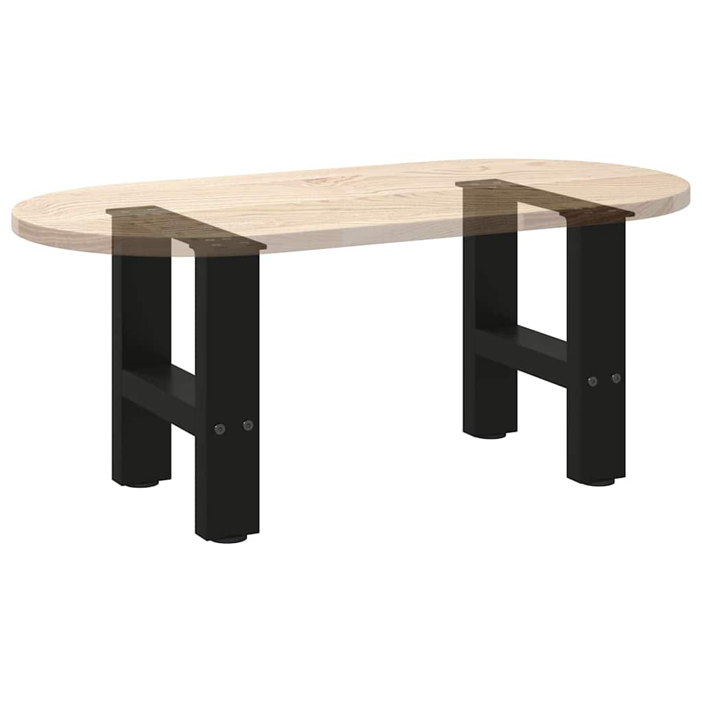 Salongbordben svart 2 stk 30x(30-31) cm stål