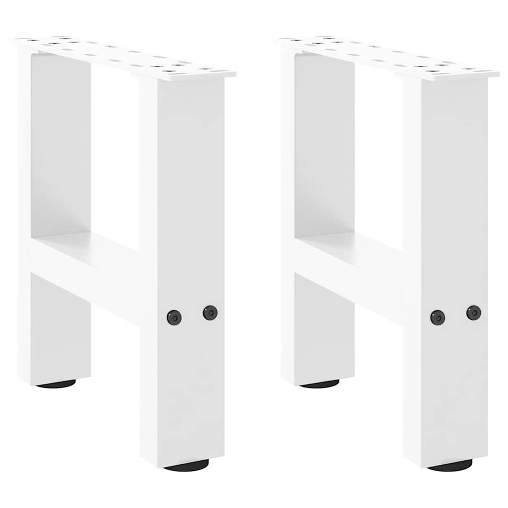 Salongbordben hvite 2 stk 30x(30-31) cm stål
