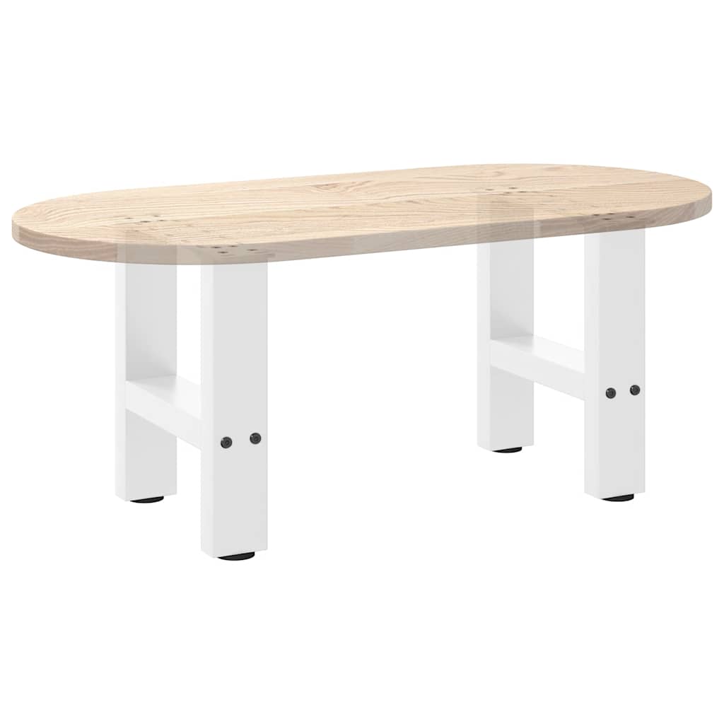 Salongbordben hvite 2 stk 30x(30-31) cm stål