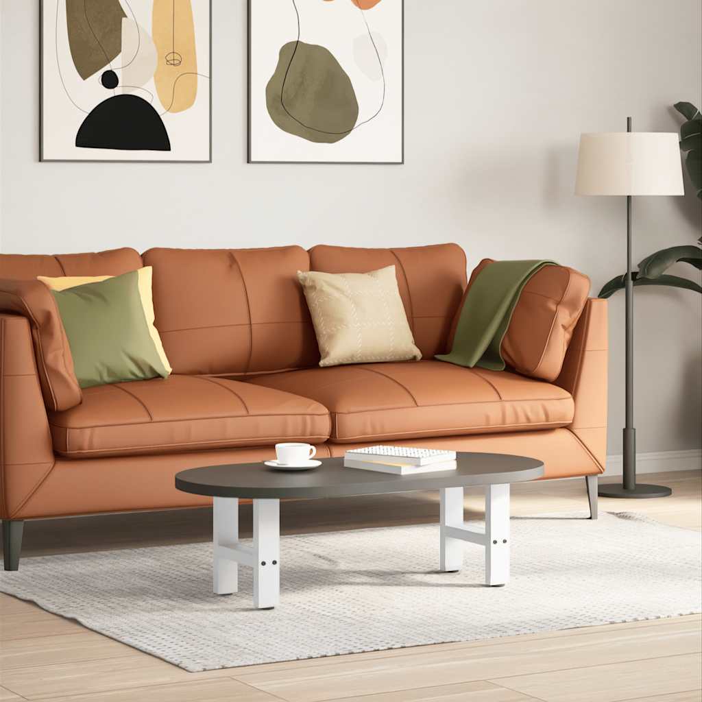 Salongbordben hvite 2 stk 30x(30-31) cm stål