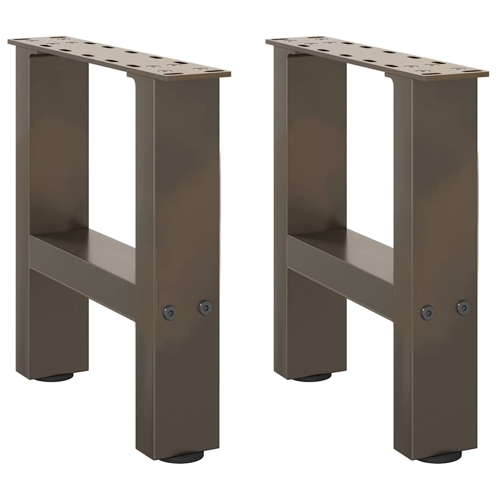 Salongbordben naturstål 2 stk 30x(30-31) cm stål