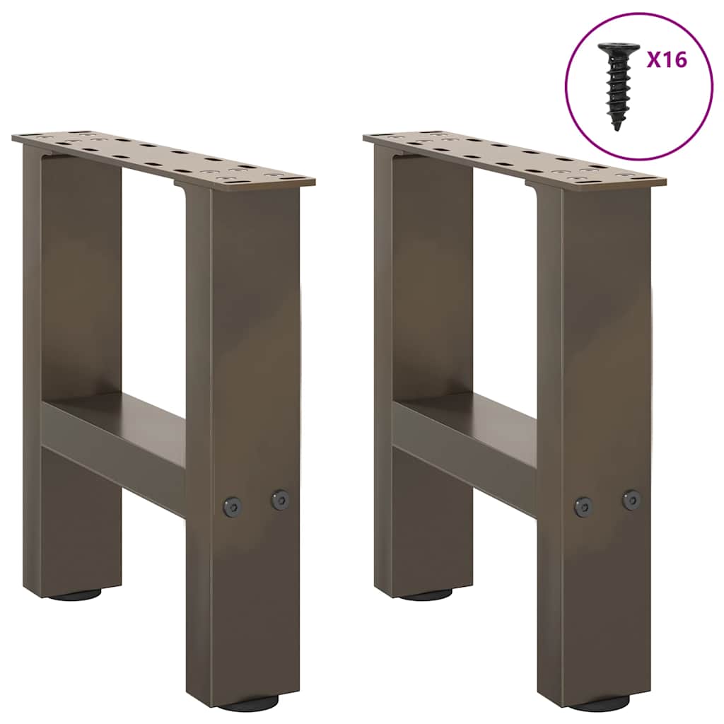 Salongbordben naturstål 2 stk 30x(30-31) cm stål