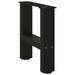 Salongbordben svart 2 stk 40x(30-31) cm stål