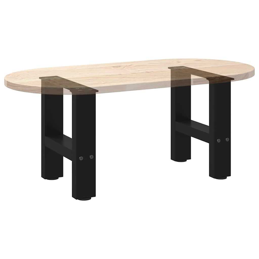 Salongbordben svart 2 stk 40x(30-31) cm stål