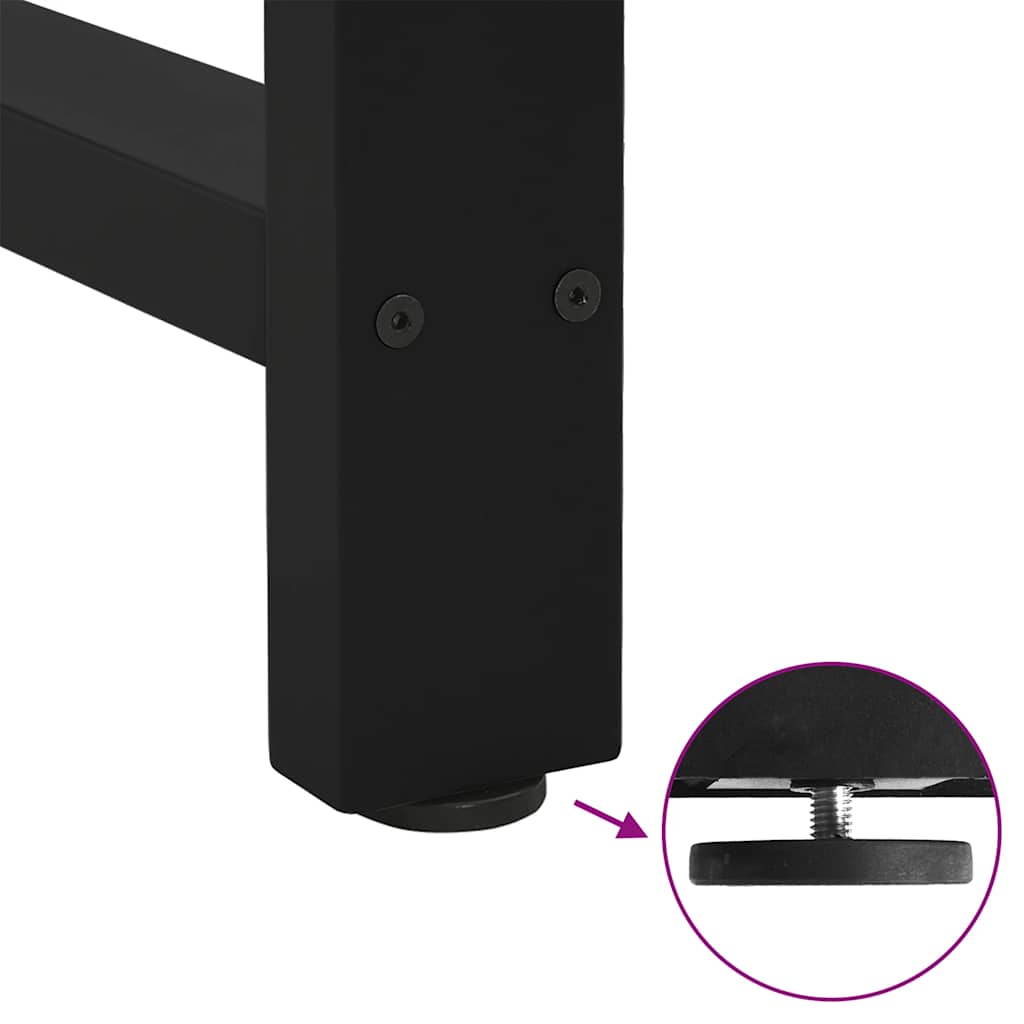 Salongbordben svart 2 stk 40x(30-31) cm stål