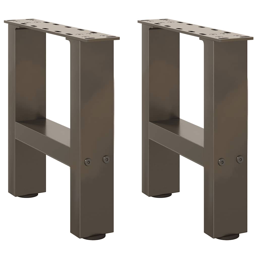 Salongbordben naturstål 2 stk 40x(30-31) cm stål