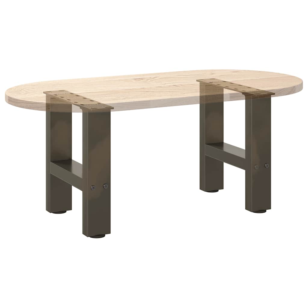 Salongbordben naturstål 2 stk 40x(30-31) cm stål