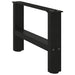 Salongbordben svart 2 stk 50x(30-31) cm stål